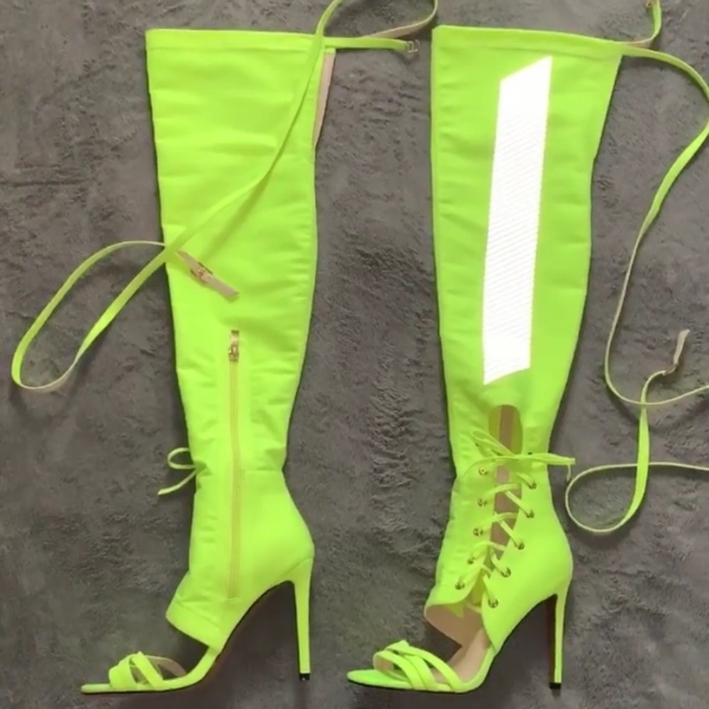 Lime Green Stiletto Heels (NEVER WORN)